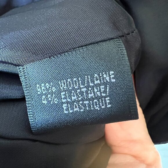 Lafayette 148 New York Skirt Womens Size 4 Black Wool Blend Double Vent Pencil - Picture 3 of 16